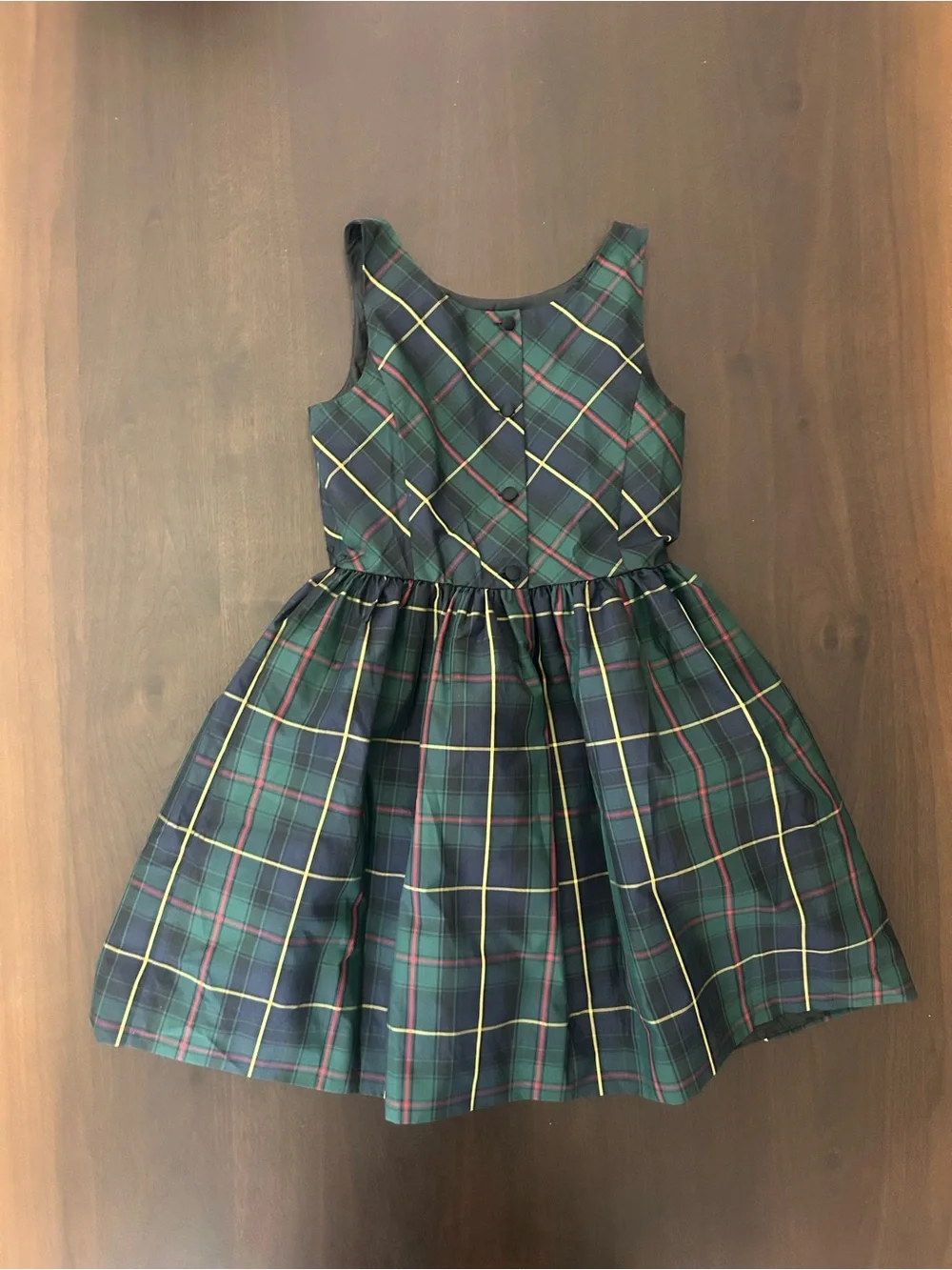 NWT Polo Ralph Lauren Girls Size 16 Preppy Green Plaid Tartan Holiday Dress